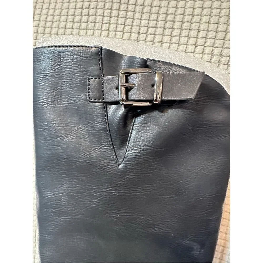 Volatile NEW size 7.5 tall black harness riding boots Meridee moto